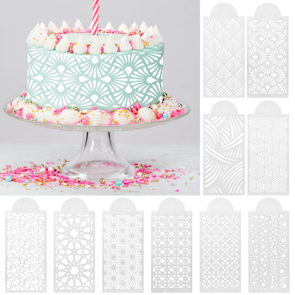 Spike Pattern Bakeware Lace Border Sugar Sieve Mold Fondant Printing Cake Stencil Baking Templates