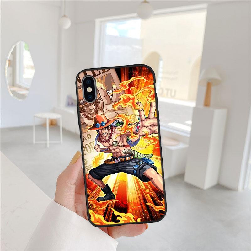 One Piece Luffy Soft Shell Phone Case for iPhone 16 15 14 13 12 Pro Max Plus Mini