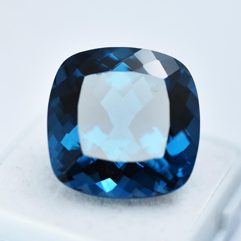 Natural Teal Sapphire Loose Gemstone 31 ct Square Cushion Cut September Birthday Birthstone