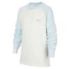 Dri-Fit Круглый вырез Повседневный Длинный рукав Быстросохнущая футболка Детские топы Sail-White Glacier-Blue HQ4742-134