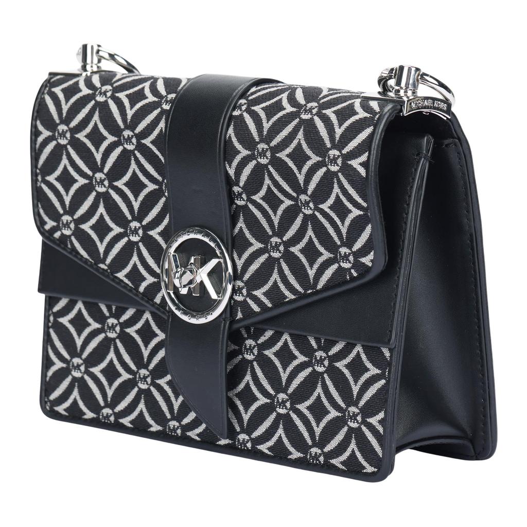 New MICHAEL KORS Greenwich Fabric Envelope Bag, Shoulder Bag, Crossbody Bag Small Women's Black & White 32F2SGRC5J-064