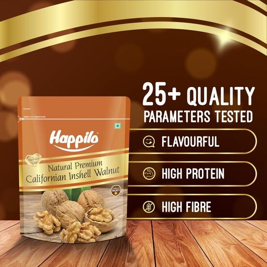 Happilo 100% натуральные калифорнийские сырые ядра грецких орехов 200 г