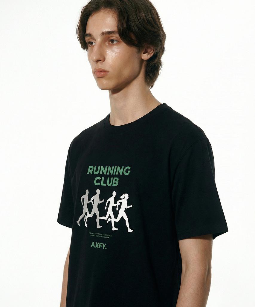 Футболка с коротким рукавом Egseupai Running Club Coolever - Черная