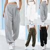 Women Casual Sport Pants Solid Running Jogger Pants Female Oversized Tracksuit Elastic Waist Bottoms Sweatpants Baggy Lounge Trousers