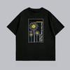 Autumn and Winter Heavy Pure Cotton Sunflower Printing T-shirt 2025 New Men's and Women's Comfortable Fashion Versatile T-shirt