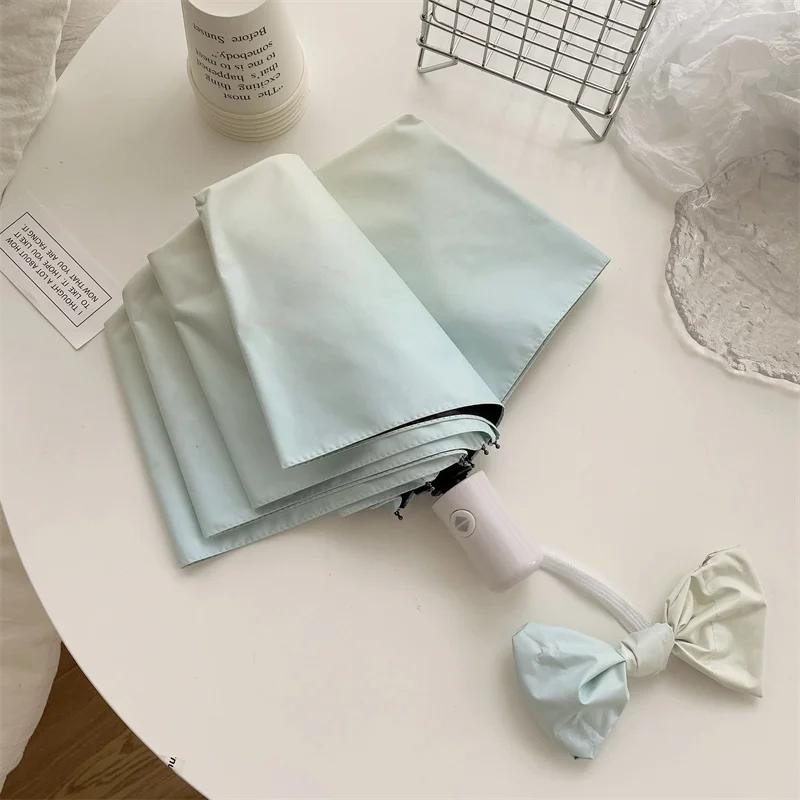 Parasol Umbrella Kids Umbrella Student Sun Umbrella with UV Protection Lovely Woman Mini Smart