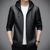 Мужские шляпы и кожаные куртки, новые модные кожаные куртки, трендовые высококачественные куртки из натуральной кожи с застежкой-молнией и утолщенным бархатом.