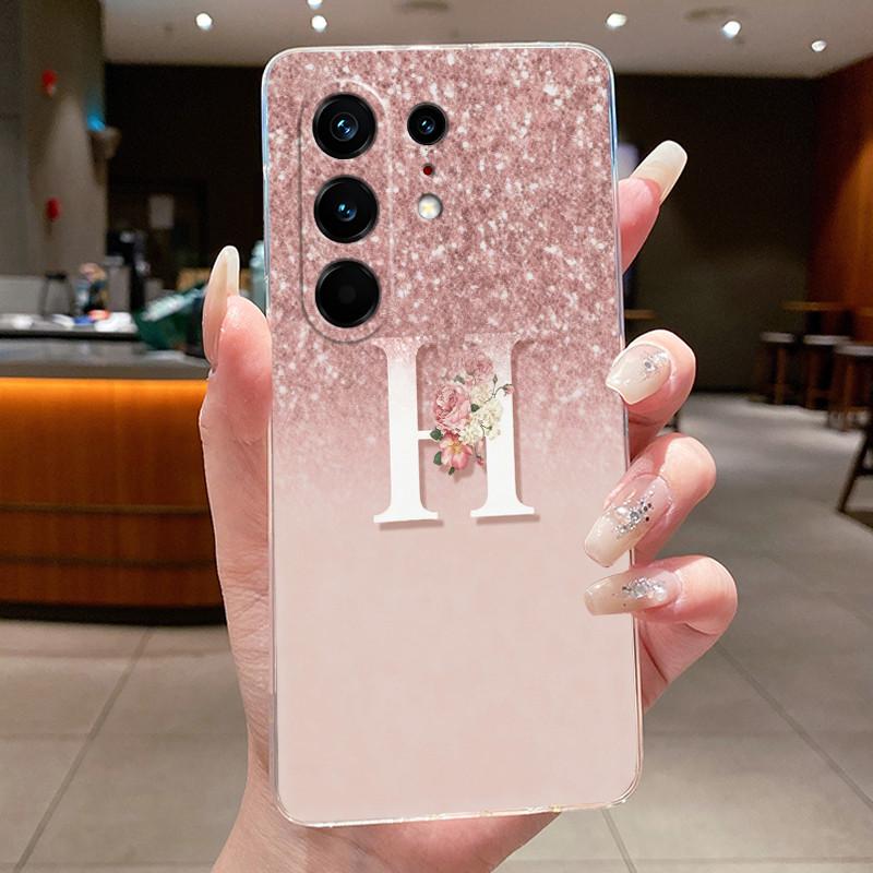 Защитный чехол от царапин для Tecno Camon 50 Pro 4G, прозрачный мягкий ТПУ, модный, с lucky-буквой и цветами, для пары