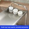 Stainless Steel Restaurant & Hotel Serving Trolley - Mobile Dining, Dessert, Bar, Busboy Cart