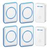 Self-powered Wireless Doorbell with Two Transmitters and Four Receivers for Long-distance Alerts, Ideal for Elderly, Deaf, or Mute Users.