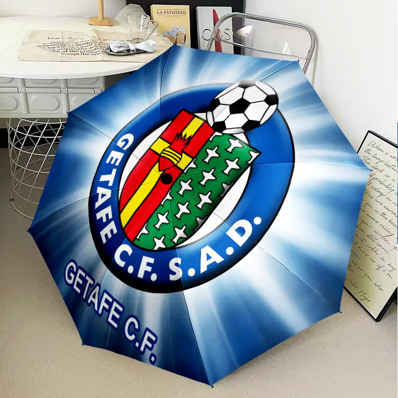 Getafe Crest Design Automatic Folding Umbrella - 8-Rib Travel Umbrella with Auto Open/Close & Portable Gifts for holidays or birthdays