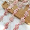 1 Yard Pink Flower Lace Fabric 3.8CM Wide