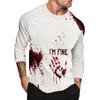 Halloween Print Raglan Sleeve Men's Long Sleeve Top