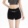 Black Casual Straight Shorts Women Summer High Waist Tight Hot Shorts A-line Y2K Streetwear Goth Korean Fashion