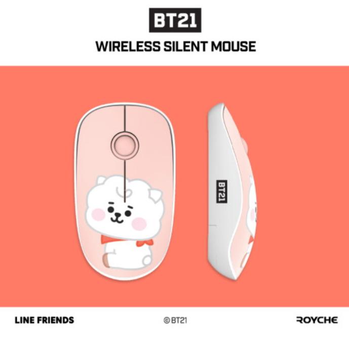 BTS BT21 Официальная БЕБИ-версия Беспроводная Бесшумная Мышь Аутентичные Товары K-POP