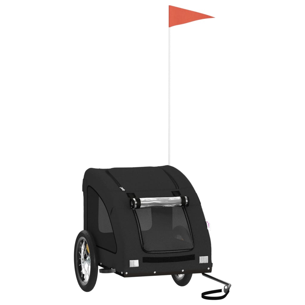 Bicycle Trailer for Dogs Black Oxford Fabric and Iron