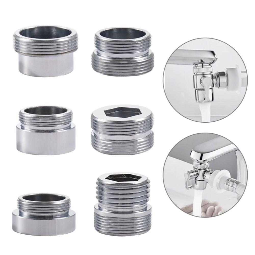 18/20/22/24mm To 22mm Faucet Adapter Set With Washer Faucet Connector Bathroom