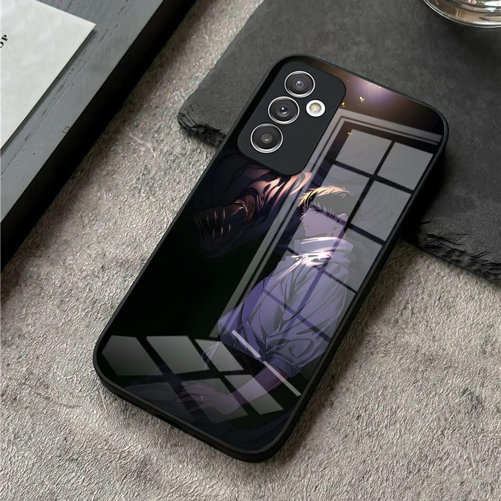 Чехол для телефона Jujutsu Kaisen Юта Оккоцу Для S25 Ultra Samsung S26 S23 S24 Plus S22 S20 S21 Fe A54 A34 A53 A16 Стеклянная крышка