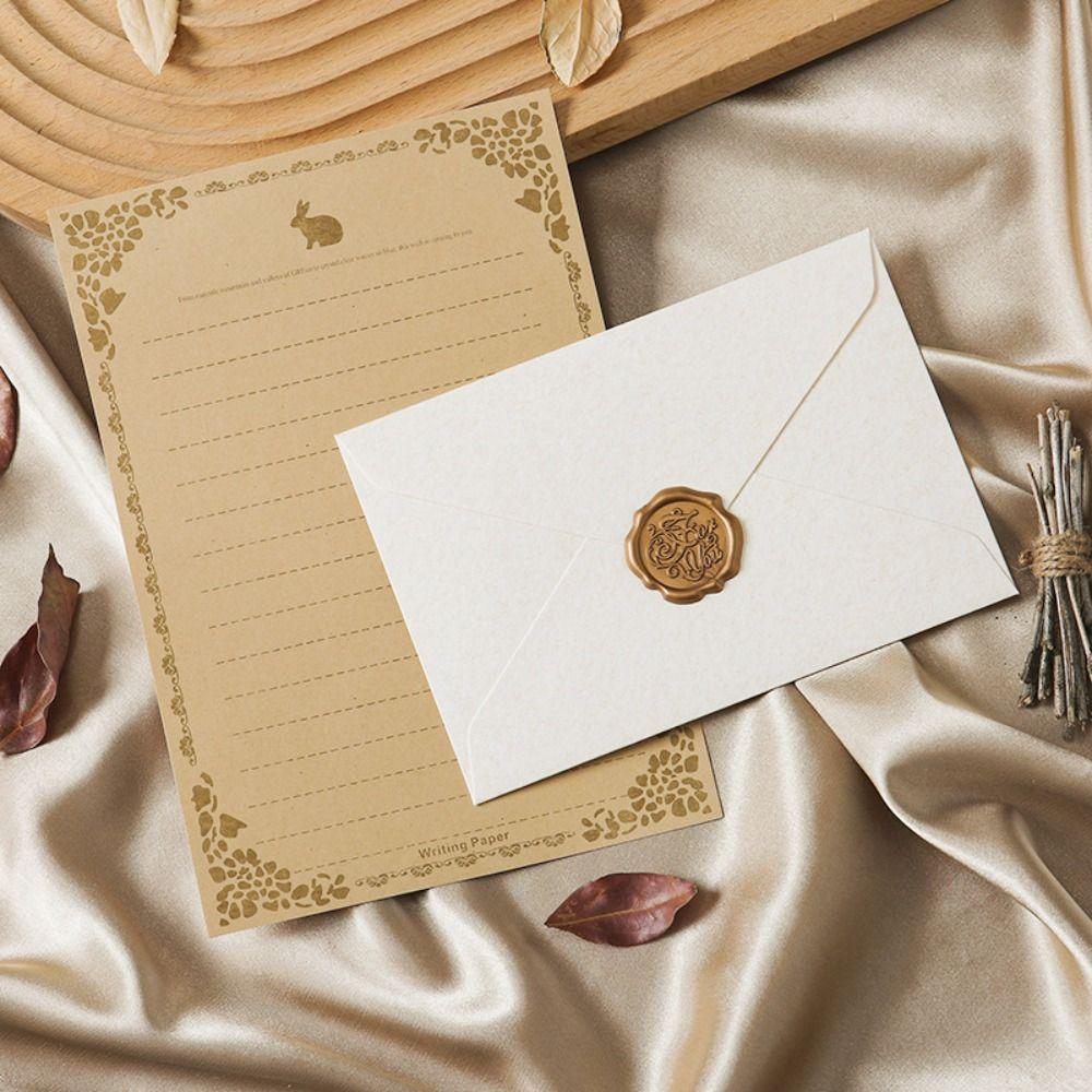 10pcs Vintage Envelopes Set Sheepskin Envelope Invitation Card Decoration Letter Paper Set Romantic Nostalgia Art