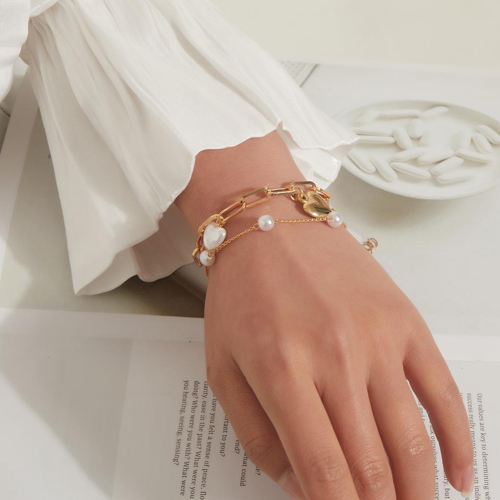 Европа, Америка, модный тренд браслет с жемчугом для женщин, панк-стиль, личность, популярные украшения