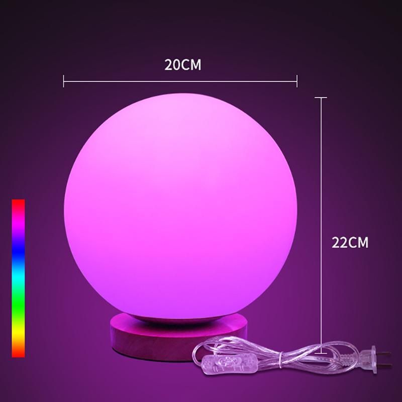 Шарообразный светильник RGB, атмосферный шаровой светильник, 16 цветов, регулируемая яркость, питание от переменного тока, освещение для домашнего декора, спальни, фойе, гостиной, патио, вечеринки