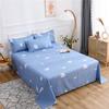 Bed Sheet Polyester Cotton Printed Fitted Sheet Bedding Flat Sheet Soft Breathable Bed Linens (No Pillowcases )