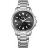 Мужские часы Citizen Eco-Drive (Япония) - Черный циферблат, Питание от солнечной энергии, Батарейка не требуется