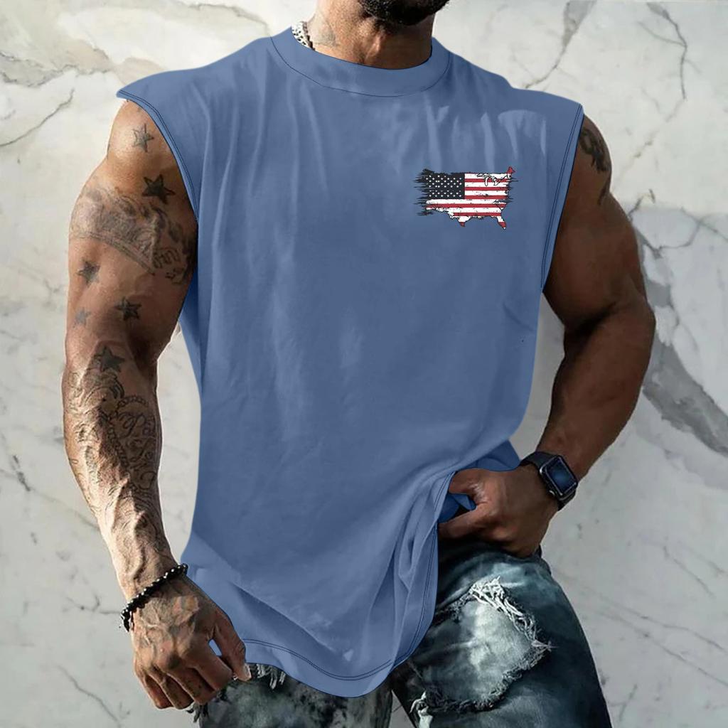 Мужской фитнес, упражнения, похудение, жилет и майка с принтом, мужской I-образный с широкими плечами и центральной частью спины