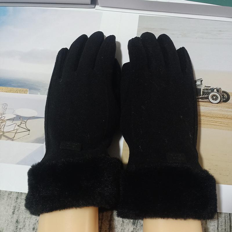 Осенне-зимние уличные велосипедные перчатки Ветрозащитные Морозостойкие Теплые Сенсорные Пятипалые Перчатки для Вождения и Велоспорта