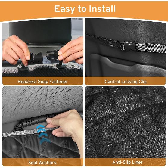 XHRING Dog Car Seat Cover Front Seat Dog Cover for Jeep Wrangler Gladiator Grand Cherokee 2000-2026 SUV Truck Accessories, Waterproof & Nonslip Front