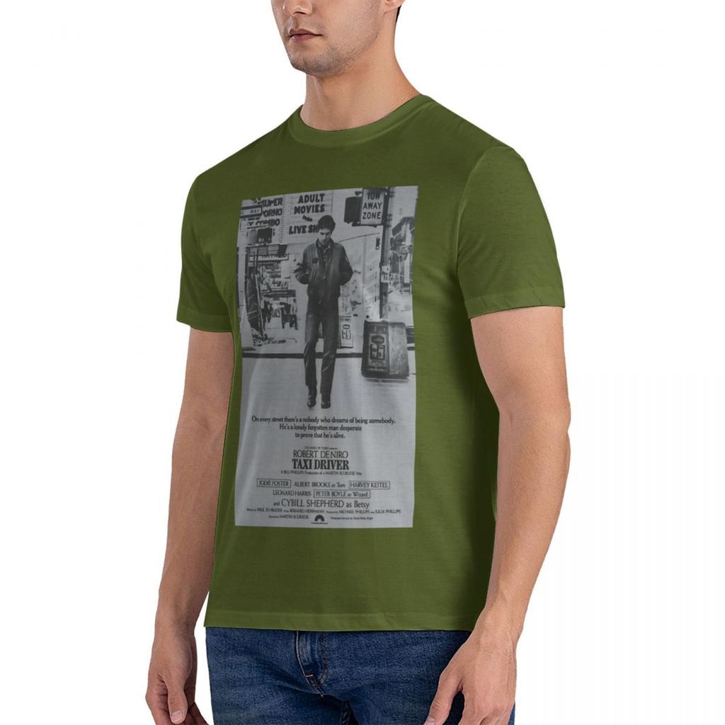 Мужские футболки Постер Таксист Юмористические футболки из чистого хлопка С коротким рукавом Футболки Роберта Де Ниро Топы с круглым вырезом Оригинальные