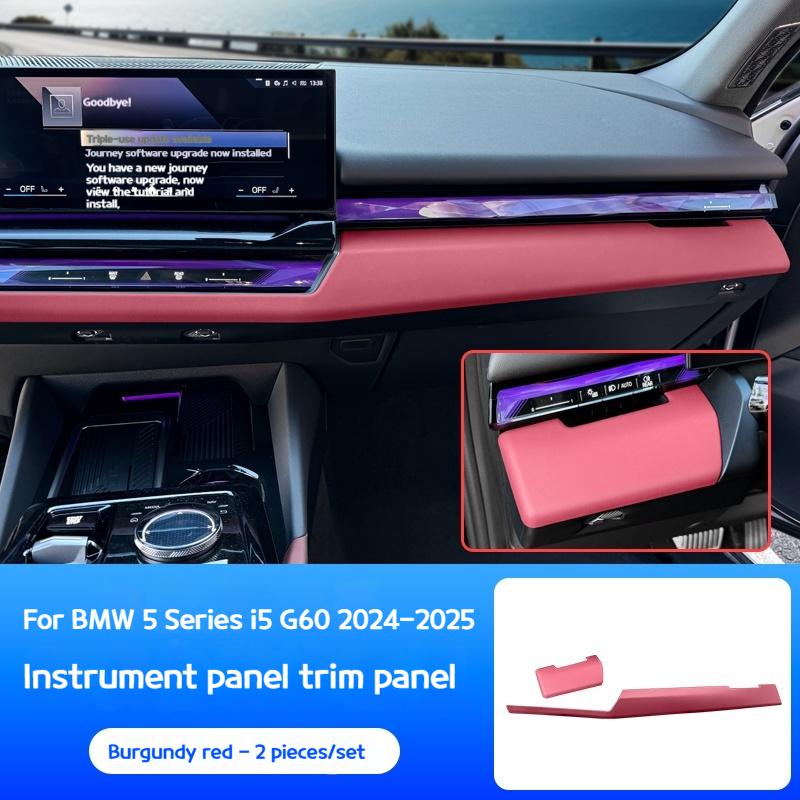 ABS Carbon fiber texture dashboard decorative panel is suitable for interior accessories For BMW 5 Series i5 G60 2024-2025