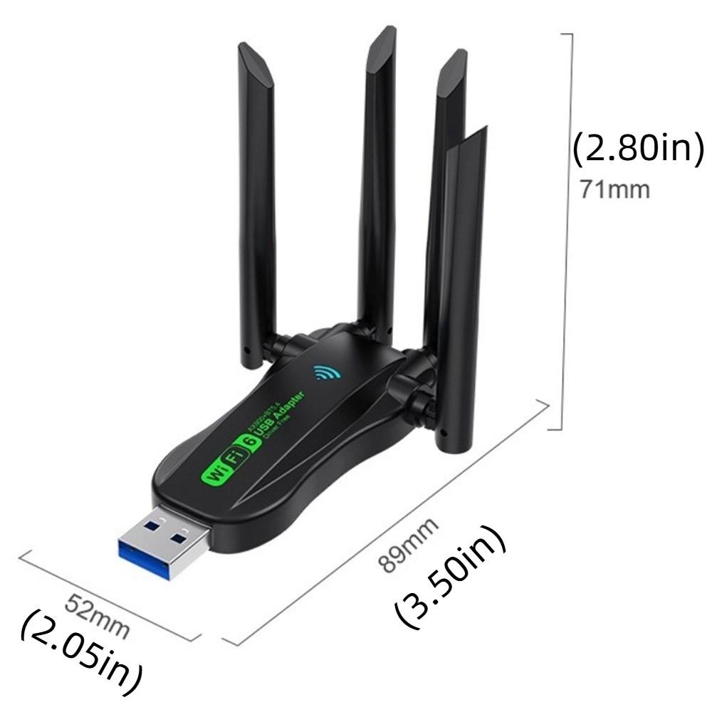 AX900 Двухдиапазонный WiFi6 USB-адаптер 4 Антенны 2.4G/5ГГц 900 Мбит/с WiFi-донгл Без драйверов USB-интерфейс Беспроводная сетевая карта