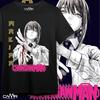 Kira Ryuk T-Shirt Death Note L Manga Strip Horror Anime Black Tee Shirt All Size Cotton
