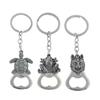 Frog Wolf Metal Lion Keyring Bronze Color Beer Opener Keychain  Backpack Pendant