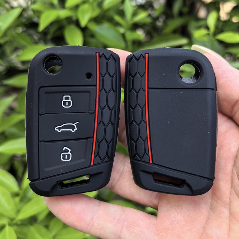 Для Vw Golf 7 Gti Polo T-Cross T-Roc Touran Tiguan Skoda Octavia Rapid Kodiaq Fabia Seat Ibiza Leon Ateca Arona Чехол для ключа