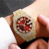Calendar Function Iced Out Watch Date Display Men  Watch Fashion Quartz Wristwatch  Male Fashion
