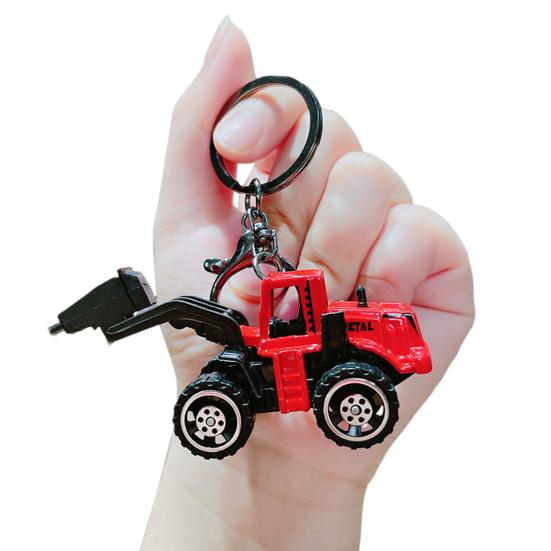 Миниатюрные инженерные машинки, брелок-шарм, инерционная мультяшная игрушечная машинка, брелок-подвеска, крючок с защитой от отсоединения, инструмент для снятия стресса