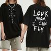 New Hot Look Mom I Can Fly Printed T-shirts Women Unisex Casual Loose Round Neck Creative Personalized Y2k T-shirts