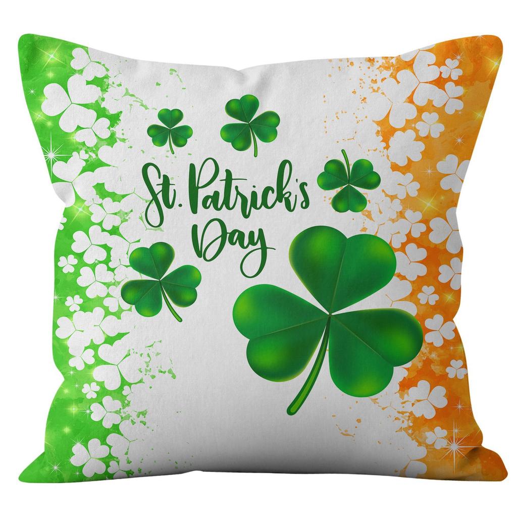 Наволочка для дома Ст. Наволочка на День святого Патрика Четырехлистный клевер Клетчатая Наволочка на диванную подушку