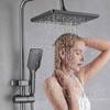 Bathroom Stainless Shower Full Set 3 Fashion Bathtub Shower System Pressed Shower Sets Thermostatic Self-cleaning Shower Faucet