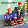 Kids Electric Steam Train Toy with LED Light Music Spray Classical Train Toy Battery Powered Locomotive Toy Toddlers Boys Girls Gift