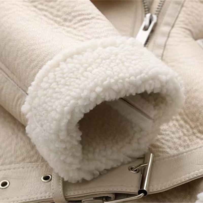 Женская шуба средней длины, свободная кожаная куртка с лацканами «Локомотив», однотонная, теплая, зимняя, XS-XL