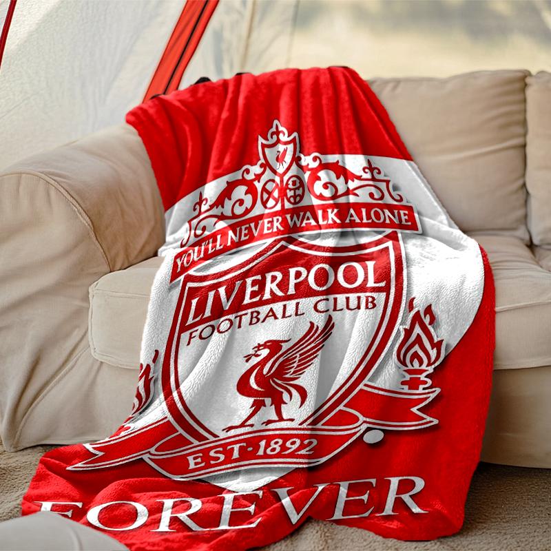 Liverpool FC Blanket, Valentine's Day, Halloween, Thanksgiving Gift Blankets, Home Blanket for Bed and Couch Use
