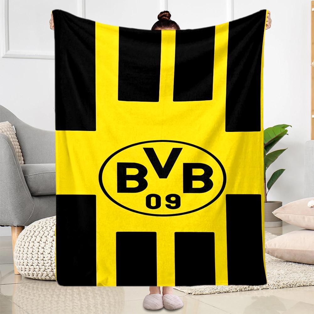 Borussia Dortmund Blanket Warmthful Decor Great For Couch Chair Office Chair Four Seasons Multipurpose Playful Design