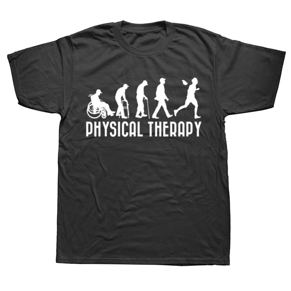 Эволюция Физиотерапии Смешные Т-shirts для Физиотерапевтов Графический Хлопок Уличная Одежда Подарки на День Рождения Летний Стиль Мужская Футболка -...