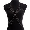 European-American Turquoise Tassel Metal Body Chain for Beachwear