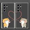 Парный Милый Черный Мягкий Чехол для Samsung Galaxy S22 Plus S23Ultra S20 S21 FE S24 S25 Ultra S24Ultra S23 FE S25+