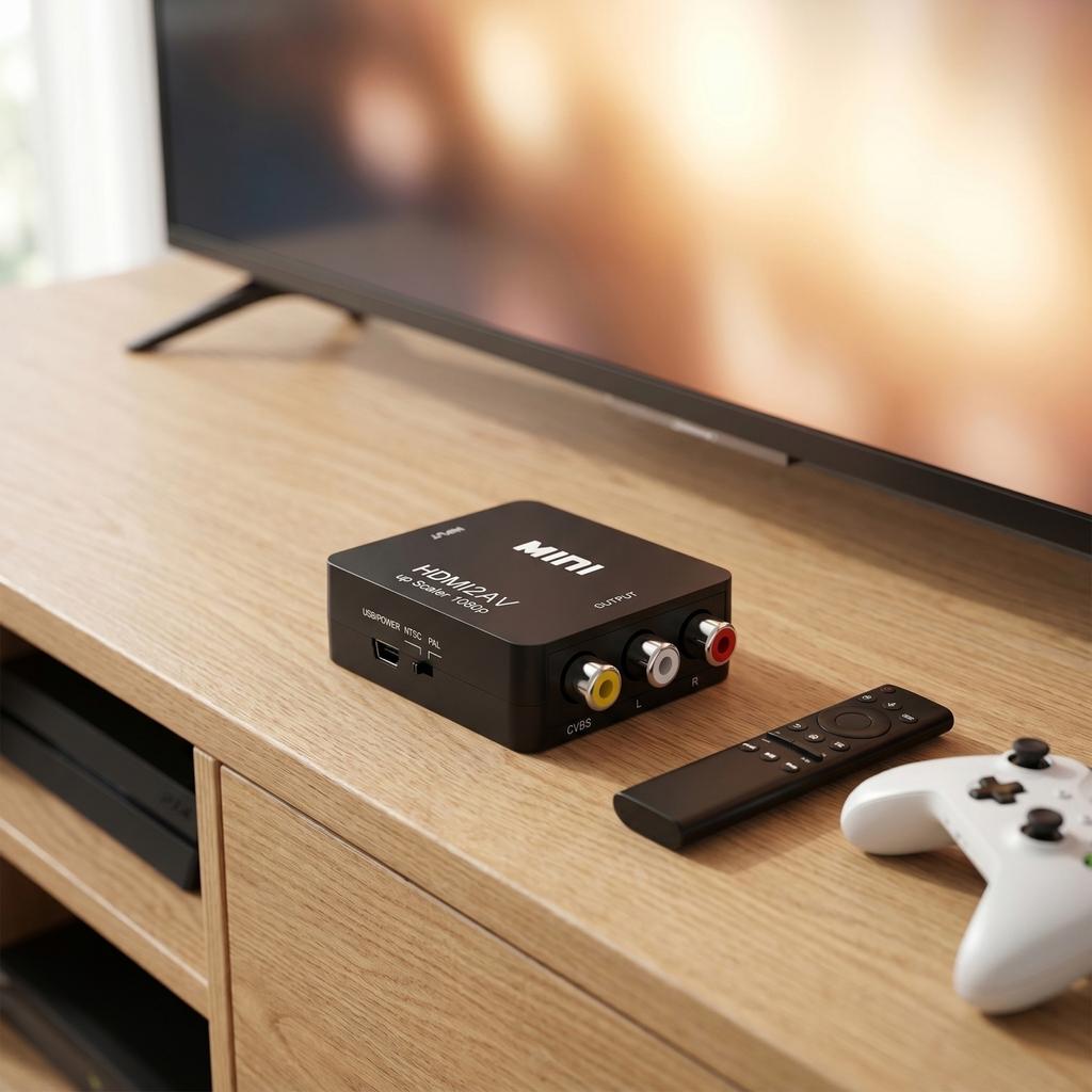 HDMI в AV Конвертер Адаптер HDMI2AV 1080P HDMI в RCA CVBS L R Видео Аудио Адаптер Поддерживает PAL NTSC для Телевизора DVD Монитора Проектора