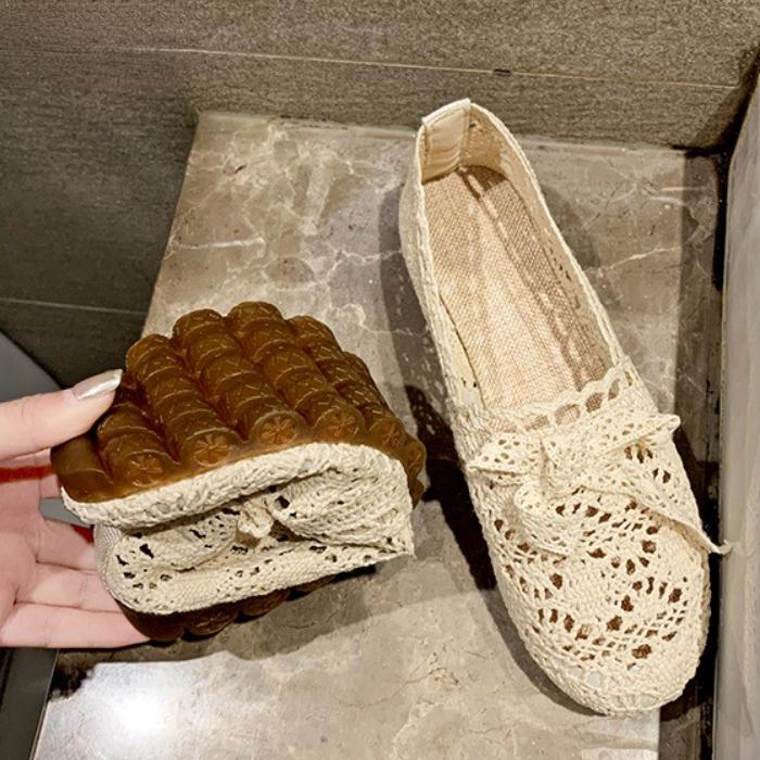 NEW Summer Women Shoes Fisherman Shoes Woman Mesh Breathable Flat Soft Bottom Women Peas Shoes Flats Sandals